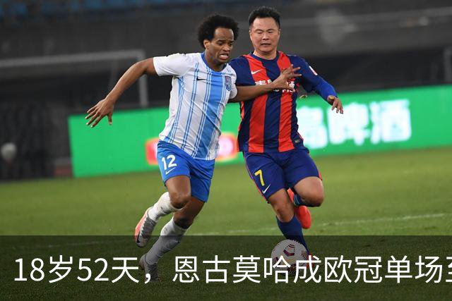 18岁52天，恩古莫哈成欧冠单场至少2次助攻第三年轻球员